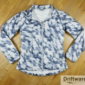 ATHLETA Altitude Womens XS Blue White Quilted Down Puffer Jacket